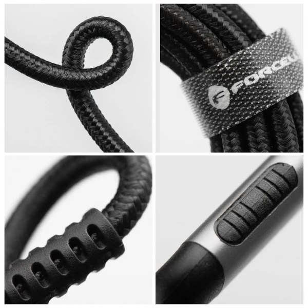 FORCELL F-ENERGY Câble nylon tressé USB-C vers Lightning 3A 27W 1,2m