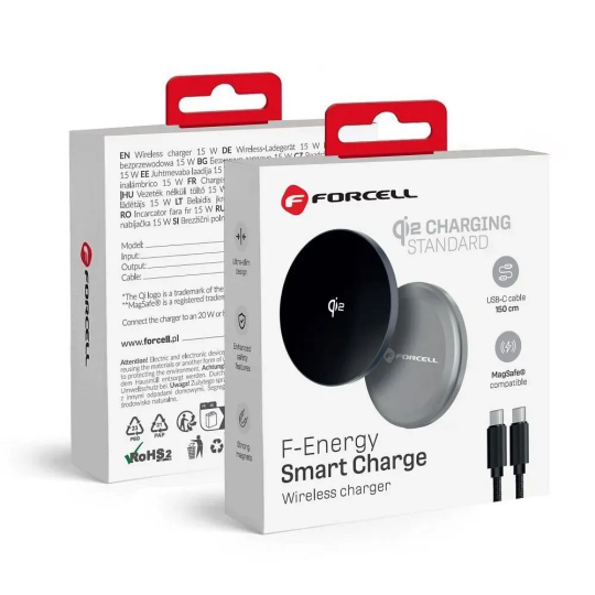 FORCELL F-ENERGY Support de charge MagSafe 15W avec câble USB-C 1,5m