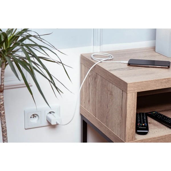 FORCELL Chargeur secteur avec câble USB type C et câble type C - 3A 25W avec fonction de charge PD et QC 4.0