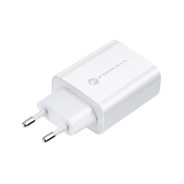 FORCELL F-ENERGY Chargeur secteur USB-C avec câble USB-C vers USB-C 3A 25W