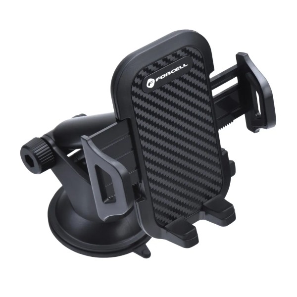 FORCELL Support de téléphone en carbone pour voiture pare-brise avec bras réglable