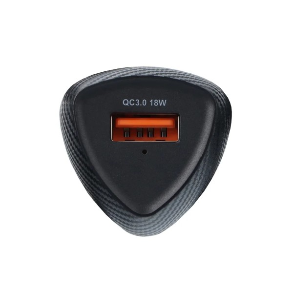 FORCELL F-ENERGY Chargeur adaptateur rapide carbone pour voiture USB-A 3A 18W