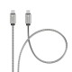 FORCELL F-ENERGY Câble métal charge rapide USB-C vers USB-C 3A 60W 1m