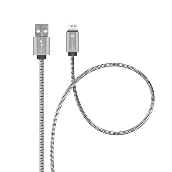 FORCELL F-ENERGY Metal C236 cable USB A to Lightning 2,4A 12W 1 m silver