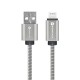 FORCELL F-ENERGY Câble métal charge rapide USB-A vers Lightning 2,4A 12W 1m