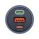 FORCELL F-ENERGY Chargeur adaptateur alu pour voiture 2x USB-C + USB-A 4.5A 65W