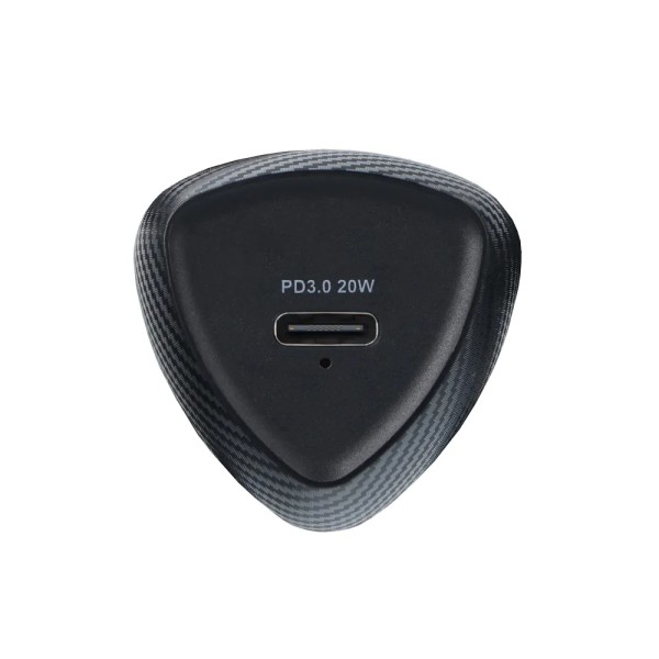 FORCELL F-ENERGY Chargeur adaptateur carbone pour voiture USB-C 20W + câble USB-C vers USB-C 60W