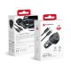 FORCELL F-ENERGY Chargeur adaptateur carbone pour voiture USB-C 20W + câble USB-C vers USB-C 60W