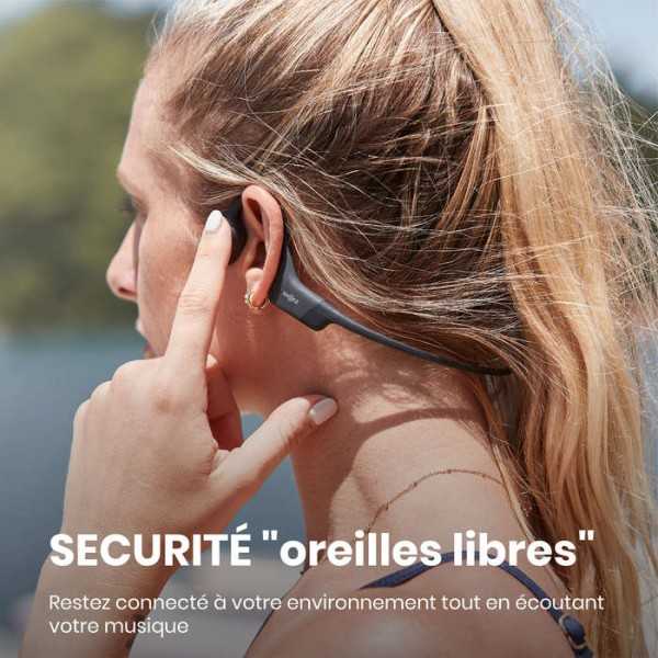 SHOKZ CASQUE BT CONDUCTION OSSEUSE OPENRUN CHARGEUR USB-C NOIR