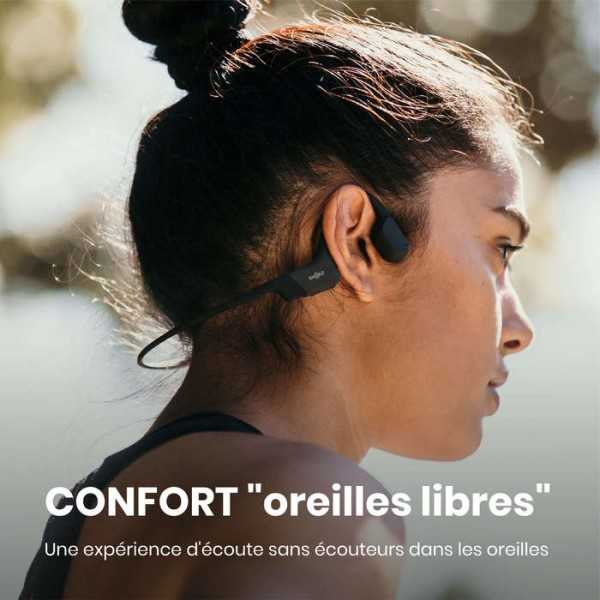 SHOKZ CASQUE BT CONDUCTION OSSEUSE OPENRUN CHARGEUR USB-C NOIR