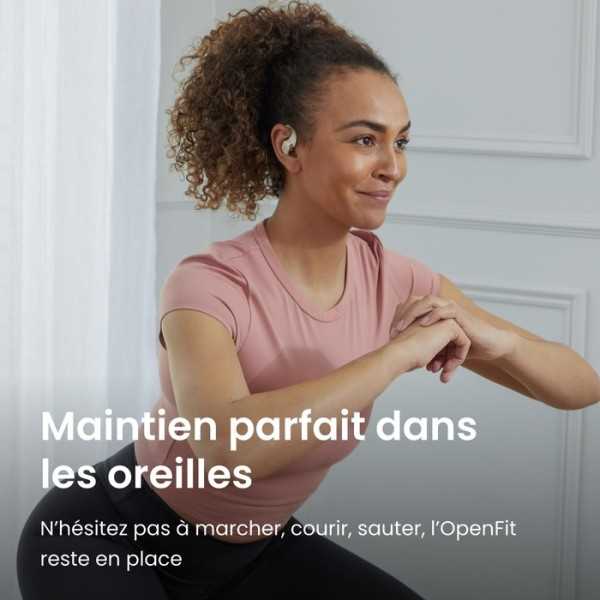 SHOKZ OpenFit Beige - Ecouteurs bluetooth TWS à conduction osseuse