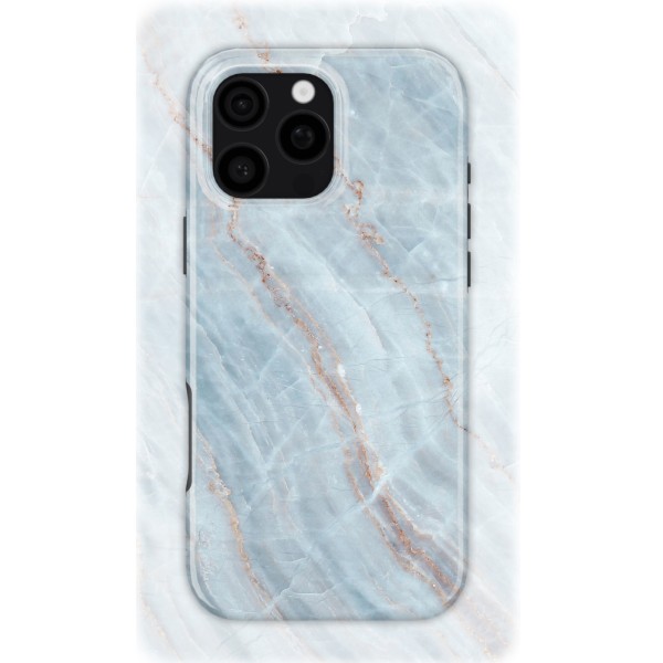 Light Blue Marble | Coque de téléphone 3D 2en1 Ultra-résistante