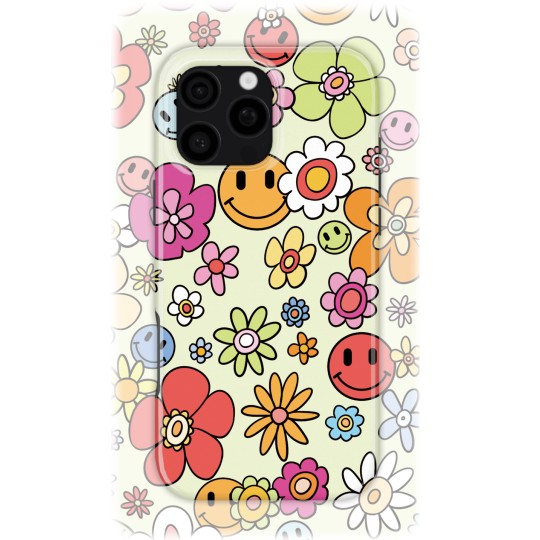 Whimsical Flowers| Coque de téléphone 3D 2en1 Ultra-résistante