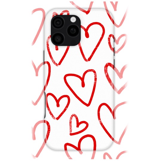 Heart Drawing  | Coque de téléphone 3D 2en1 Ultra-résistante