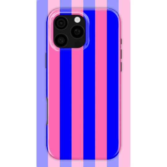 Pinky Stripes Case | Coque de téléphone 3D 2en1 Ultra-résistante