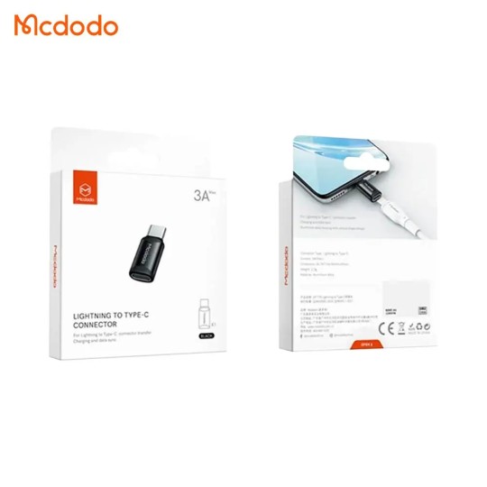 MCDODO Adaptateur OTG Mcdodo OT-7700 Lightning Femelle vers Type-C Noir