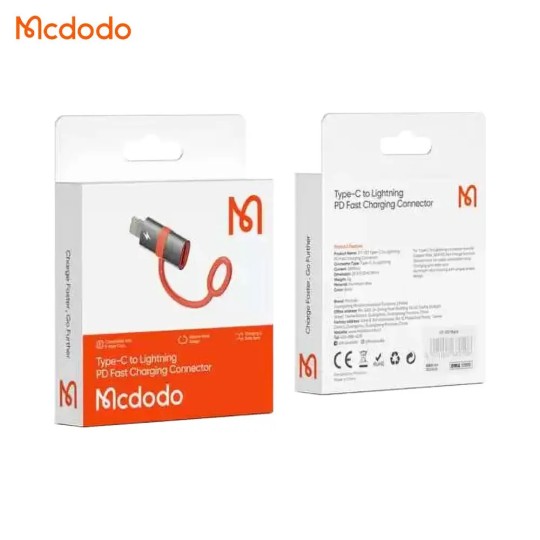 MCDODO Adaptateur OTG Mcdodo OT-7700 Lightning Femelle vers Type-C Noir