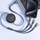MCDODO Câble Data Multi CA-7256 3 en 1 (USB vers Lightning + Micro + Type-C) 1.2m Noir