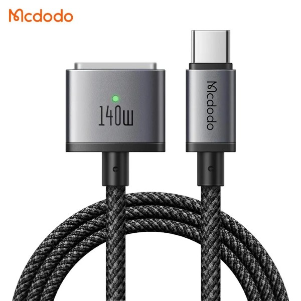 MCDODO Câble de Charge Magnétique CA-1470 Type-C vers Magsafe 3 140W 2m Gris