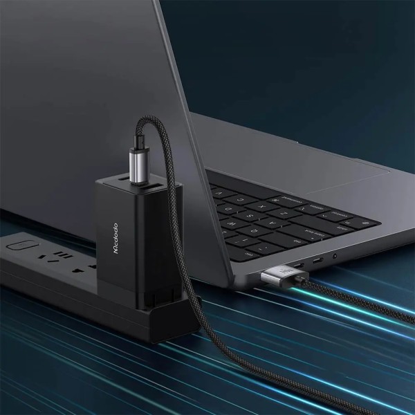 MCDODO Câble de Charge Magnétique CA-1470 Type-C vers Magsafe 3 140W 2m Gris