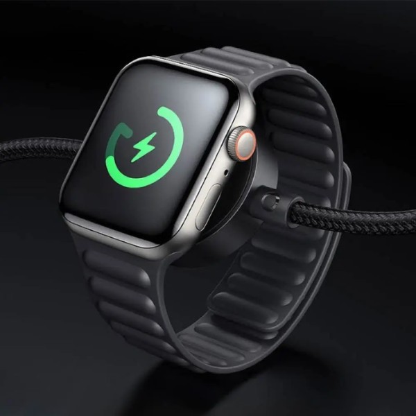 MCDODO Câble de Charge Montre Connectée CA-2580 Type-C vers Type-C 60W + Pad de Charge à Induction Apple Watch (1.5m) Noir