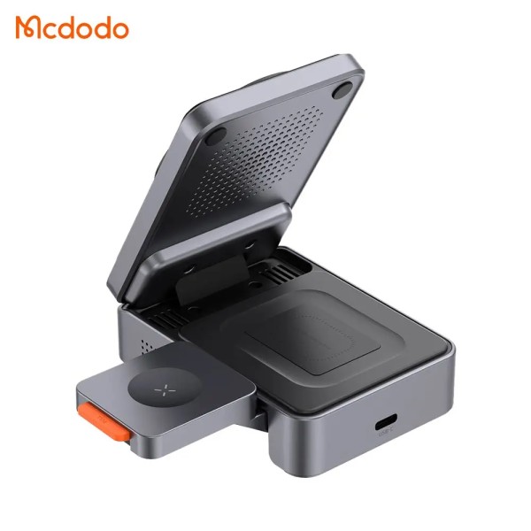 MCDODO Station de Charge sans Fil CH-5190 Qi2 Pliable 3 en 1 Noir