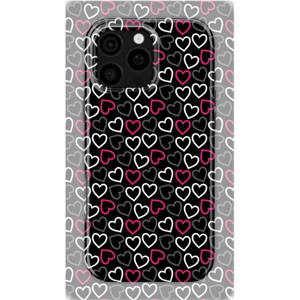Contrasting Hearts | Coque de téléphone 3D 2en1 Ultra-résistante