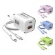 FORCELL F-ENERGY CRYSTAL Chargeur secteur USB-C USB-A GaN3 33W avec câble USB-C vers USB-C