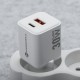 FORCELL F-ENERGY Mini chargeur blanc compacte GaN3 30W USB-C USB-A