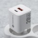 FORCELL F-ENERGY Mini chargeur blanc compacte GaN3 20W USB-C USB-A
