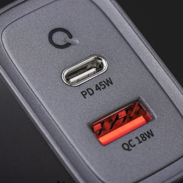 FORCELL F-ENERGY Chargeur super rapide GaN3 2.0 45W USB-C USB-A