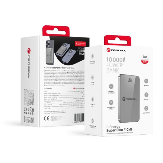 FORCELL F-ENERGY Batterie externe MagSafe super fine 10 000mAh 15W USB-C