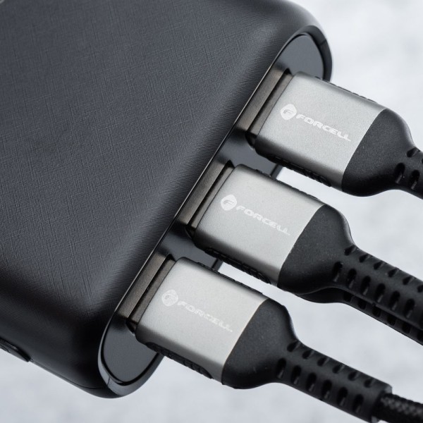 FORCELL F-ENERGY Batterie externe avec câble USB-C vers USB-A 20 000mAh 22.5W