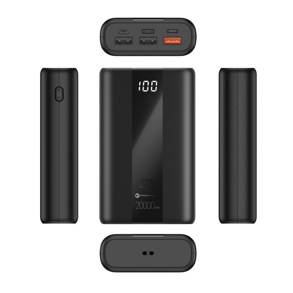 FORCELL F-ENERGY Batterie externe avec câble USB-C vers USB-A 20 000mAh 22.5W