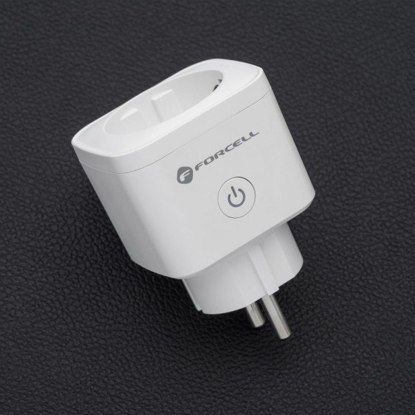 FORCELL F-ENERGY Prise intelligente 230V avec Wifi, programmateur, contrôle vocal, compatible Tuya/Alexa