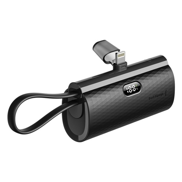 FORCELL F-ENERGY Batterie externe avec câble USB-C et connecteur Lightning intégré 5 000mAh 20W
