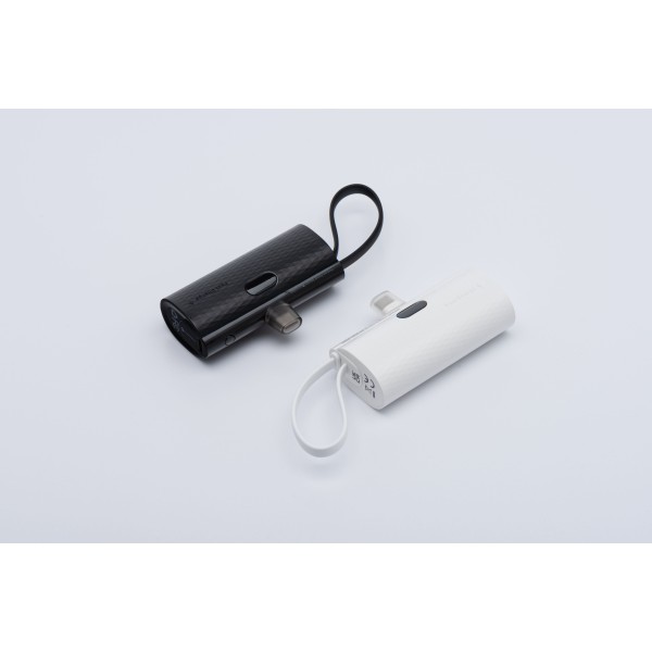 FORCELL F-ENERGY Batterie externe avec câble USB-C et connecteur Lightning intégré 5 000mAh 20W