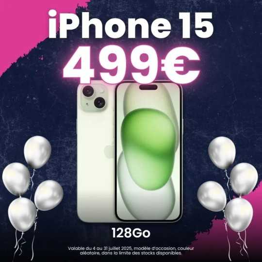 iPhone 15 499€ - Offre 9 ans Macavenue