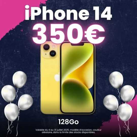 iPhone 14 350€ - Offre 9 ans Macavenue