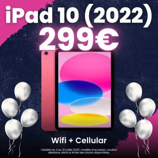 iPad 10 (2022) Wifi + Cellular - Offre 9 ans Macavenue