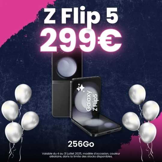 Samsung Galaxy Z Flip 5 299€ - Offre 9 ans Macavenue