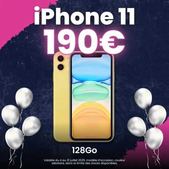 iPhone 11 128Go 190€ - Offre 9 ans Macavenue