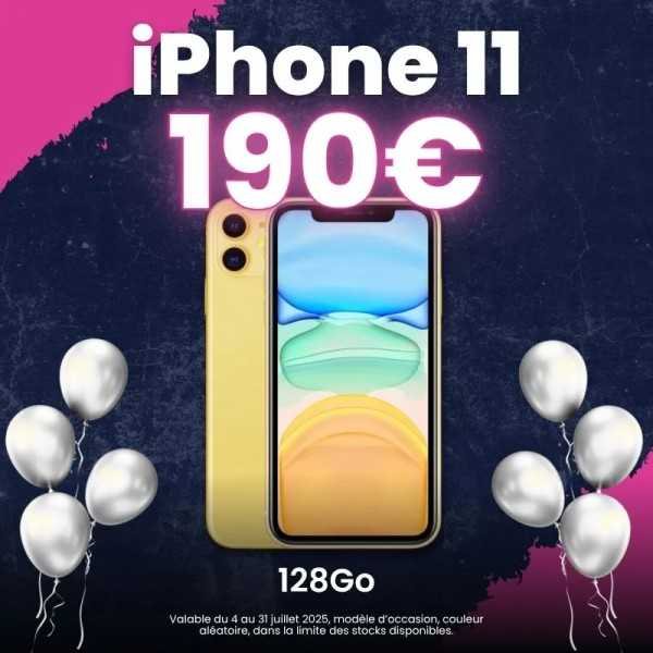 iPhone 11 128Go 190€ - Offre 9 ans Macavenue