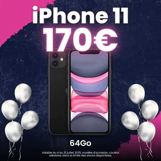 iPhone 11 64Go 170€ - Offre 9 ans Macavenue