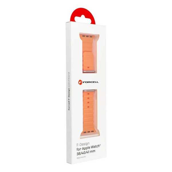 Emballage bracelet APPLE Watch Océan Orange en silicone 38 - 40 - 41 mm