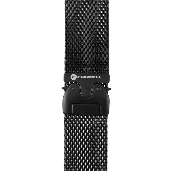 Bracelet APPLE Watch Milanais Noir avec fermoir en acier