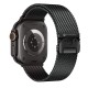 Bracelet APPLE Watch Milanais Noir avec fermoir en acier