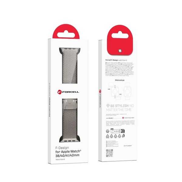 Emballage Bracelet APPLE Watch Milanais Argent avec fermoir en acier 38-40-41-42 mm