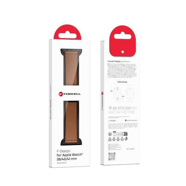 Emballage Bracelet APPLE Watch Moderne Marron magnétique en similicuir 38-40-41-42 mm