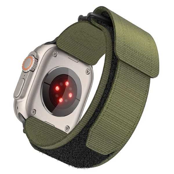 Bracelet APPLE Watch Boucle Trail Vert velcro en nylon